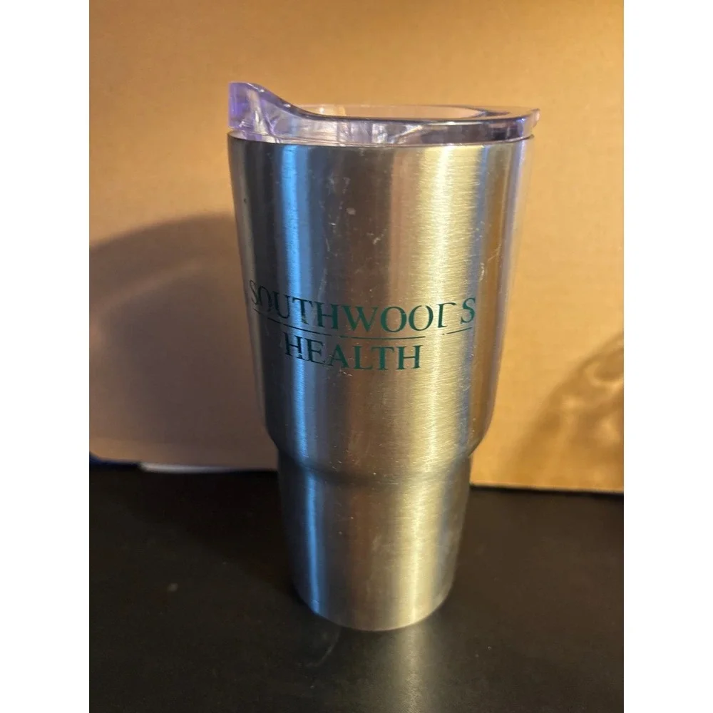 Stainless Steel Insulated Tumbler Silver 30 oz Southwoods Health